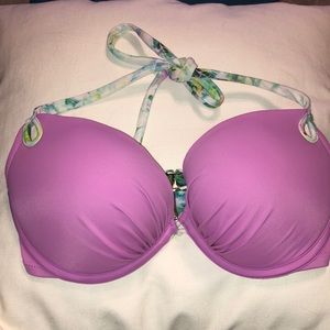 👙3/$20 Victoria’s Secret Swim Purple “The Gorgeous Push-up” Bikini Top 34D